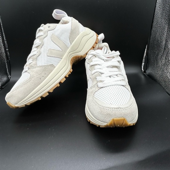 Veja Shoes - Veja Cream and Orange Sneakers